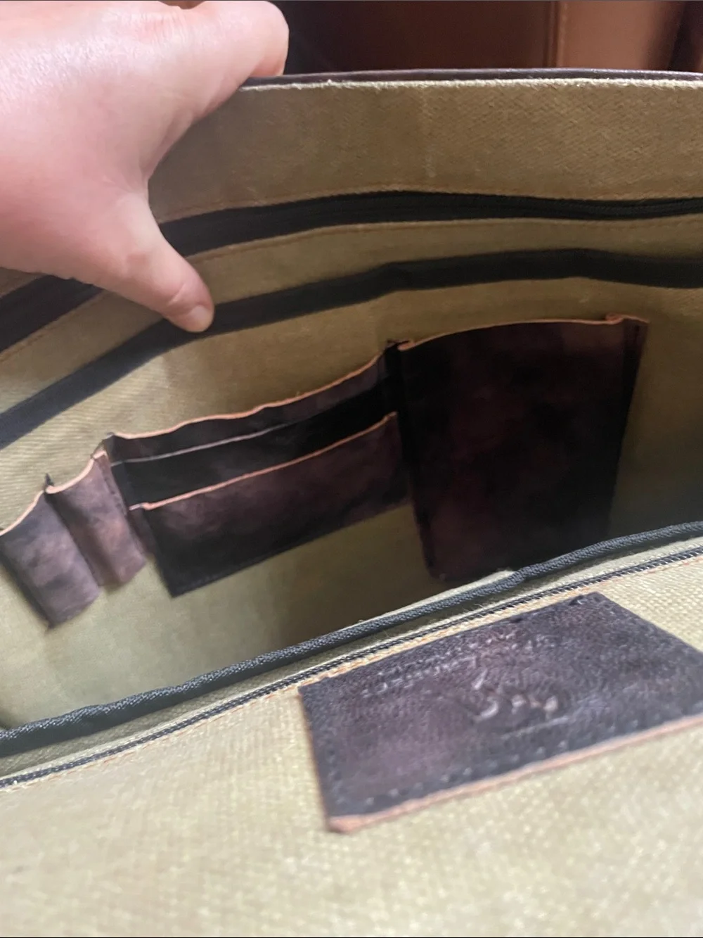 Grasslanders Australia Brown Leather Messenger Bag with Front Pocket (OL3)